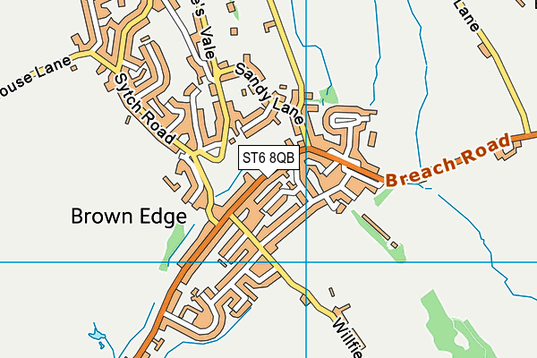 ST6 8QB map - OS VectorMap District (Ordnance Survey)