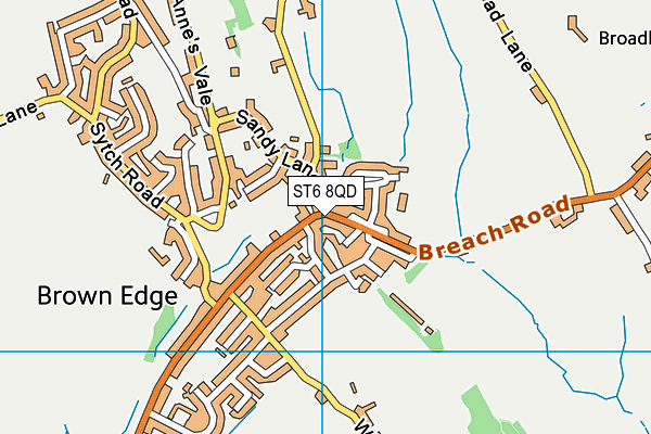 ST6 8QD map - OS VectorMap District (Ordnance Survey)