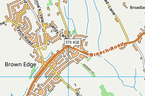 ST6 8QE map - OS VectorMap District (Ordnance Survey)