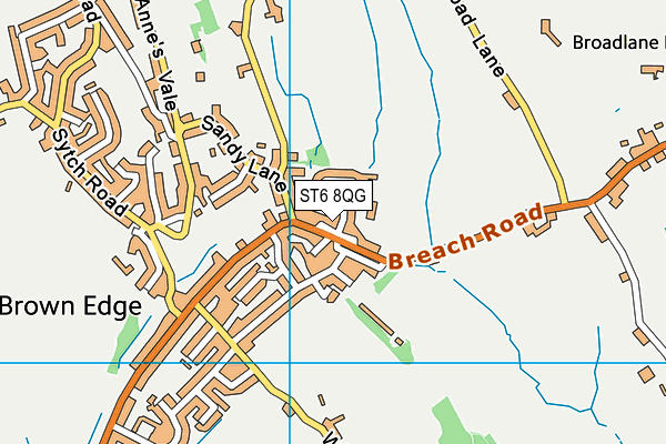 ST6 8QG map - OS VectorMap District (Ordnance Survey)