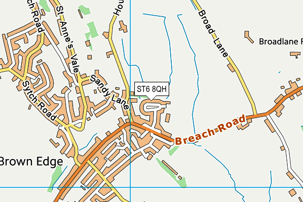 ST6 8QH map - OS VectorMap District (Ordnance Survey)