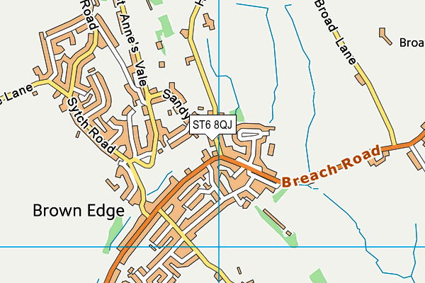 ST6 8QJ map - OS VectorMap District (Ordnance Survey)