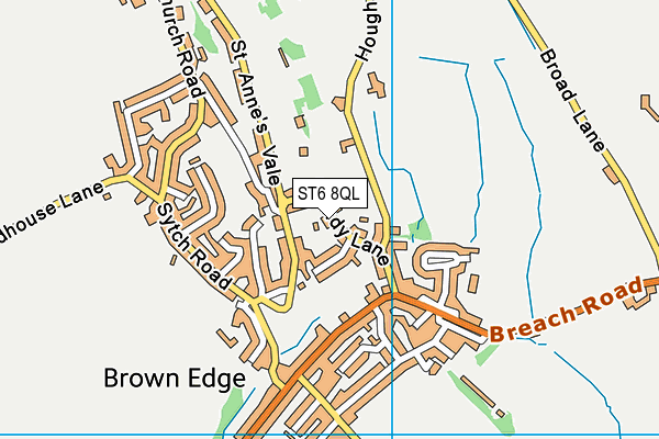 Map of BROWN EDGE HOLLY BUSH LIMITED at district scale