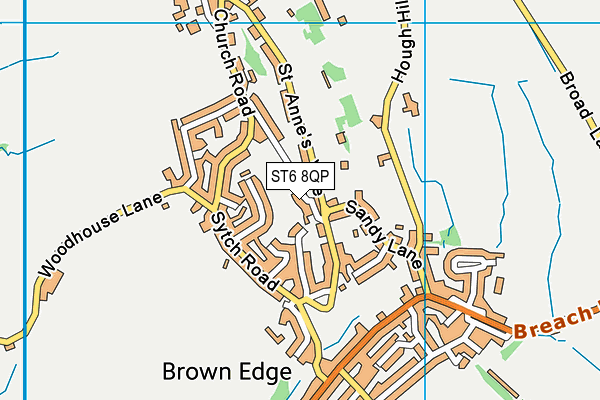 ST6 8QP map - OS VectorMap District (Ordnance Survey)