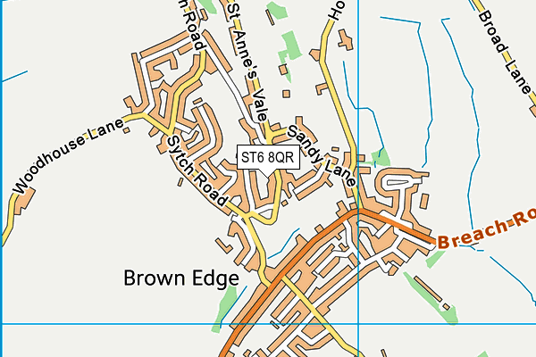 ST6 8QR map - OS VectorMap District (Ordnance Survey)