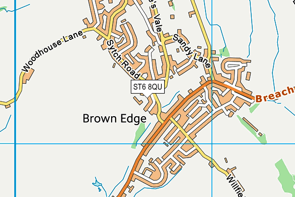 ST6 8QU map - OS VectorMap District (Ordnance Survey)