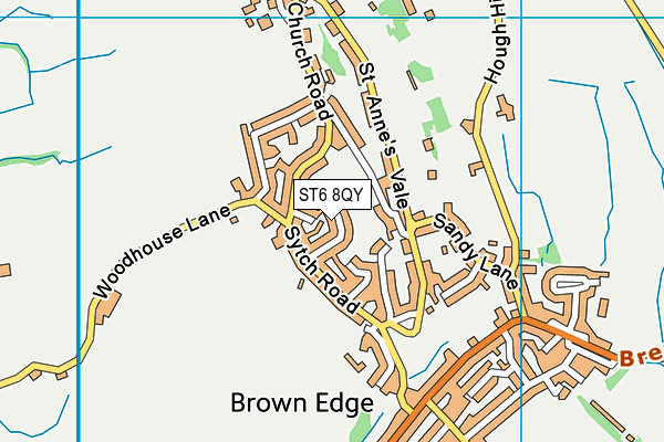 ST6 8QY map - OS VectorMap District (Ordnance Survey)