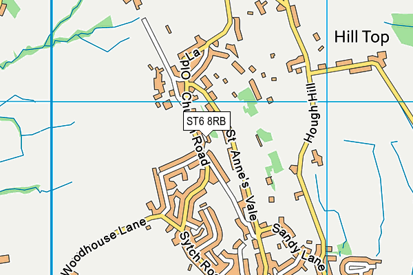 ST6 8RB map - OS VectorMap District (Ordnance Survey)
