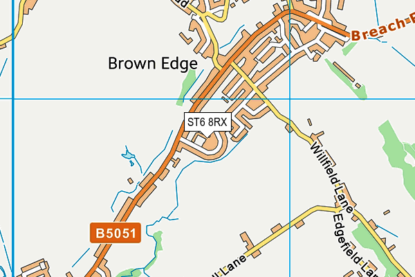 ST6 8RX map - OS VectorMap District (Ordnance Survey)