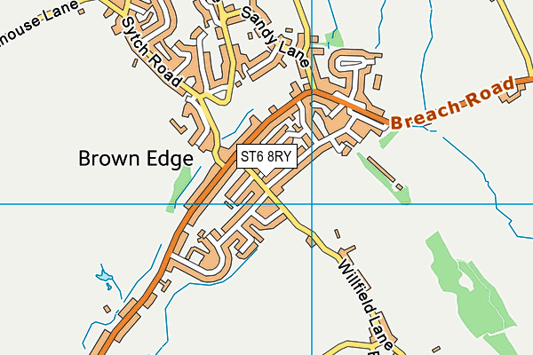 ST6 8RY map - OS VectorMap District (Ordnance Survey)