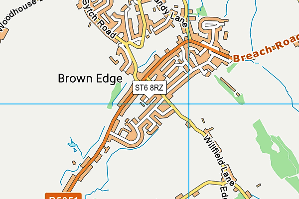 ST6 8RZ map - OS VectorMap District (Ordnance Survey)