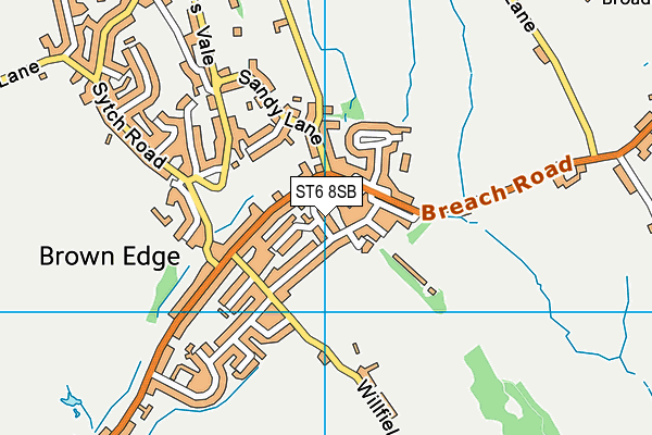 ST6 8SB map - OS VectorMap District (Ordnance Survey)