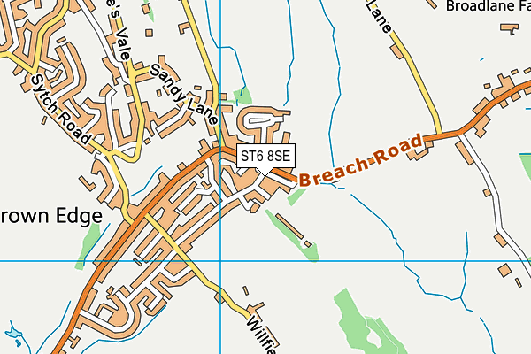 ST6 8SE map - OS VectorMap District (Ordnance Survey)