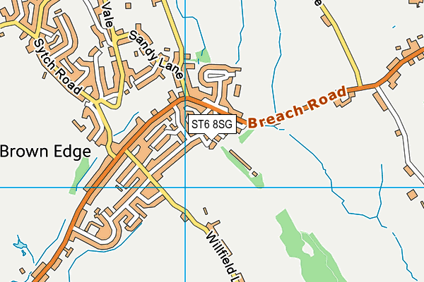 ST6 8SG map - OS VectorMap District (Ordnance Survey)