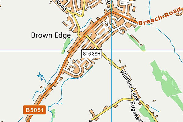 ST6 8SH map - OS VectorMap District (Ordnance Survey)