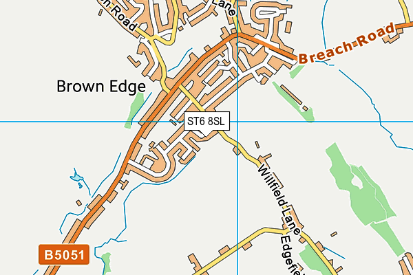 ST6 8SL map - OS VectorMap District (Ordnance Survey)