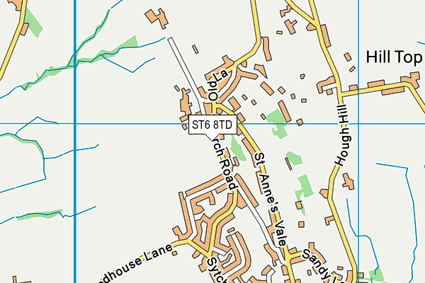 St Annes C Of E (Vc) Primary School Playing Field map (ST6 8TD) - OS VectorMap District (Ordnance Survey)