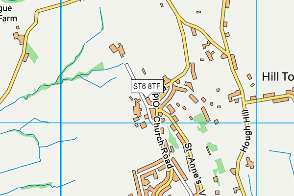 ST6 8TF map - OS VectorMap District (Ordnance Survey)