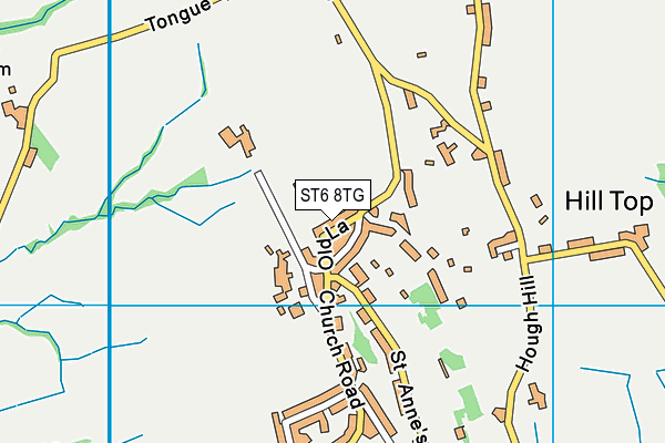 ST6 8TG map - OS VectorMap District (Ordnance Survey)