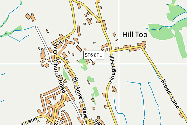 ST6 8TL map - OS VectorMap District (Ordnance Survey)