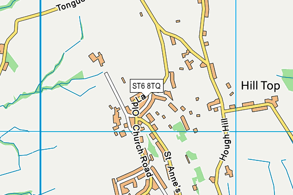 ST6 8TQ map - OS VectorMap District (Ordnance Survey)