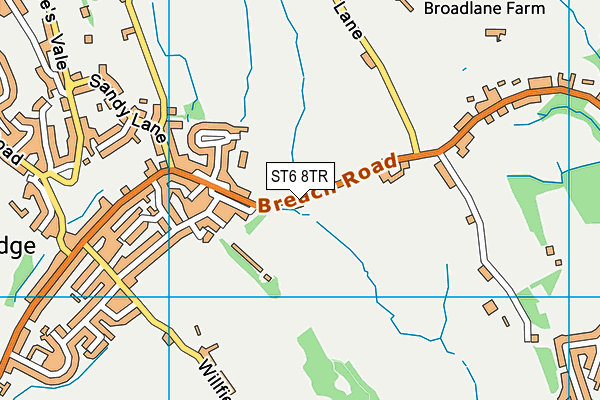 ST6 8TR map - OS VectorMap District (Ordnance Survey)