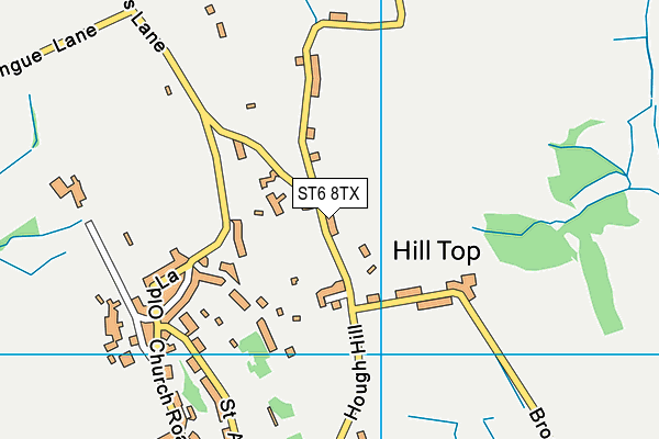 ST6 8TX map - OS VectorMap District (Ordnance Survey)