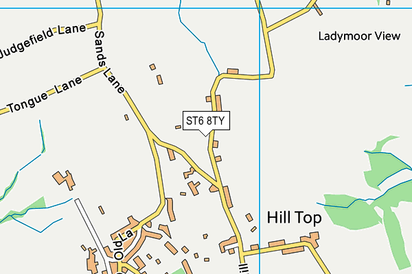 ST6 8TY map - OS VectorMap District (Ordnance Survey)