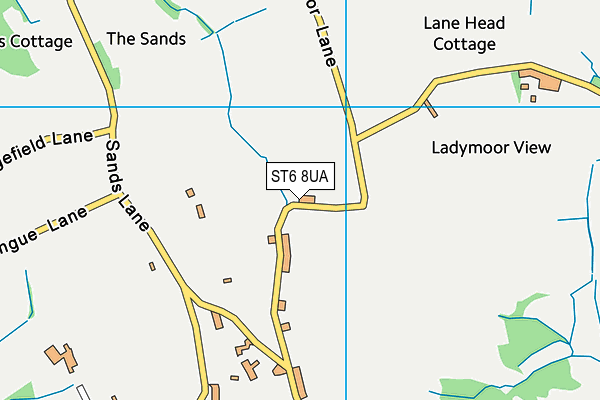 ST6 8UA map - OS VectorMap District (Ordnance Survey)