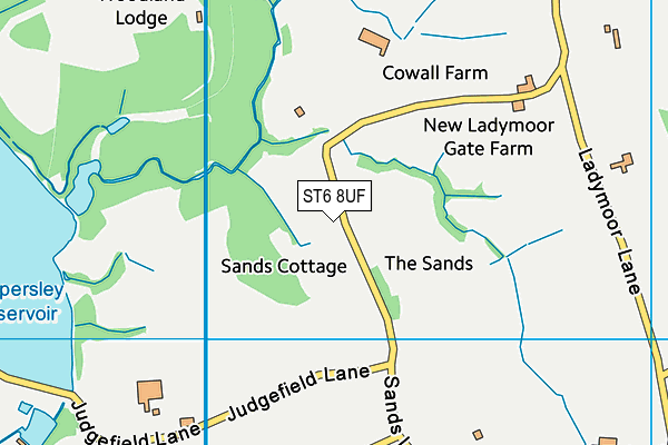 ST6 8UF map - OS VectorMap District (Ordnance Survey)