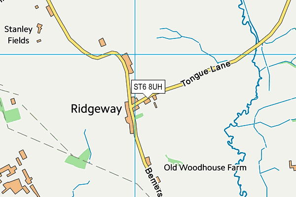 ST6 8UH map - OS VectorMap District (Ordnance Survey)