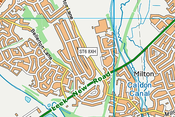 ST6 8XH map - OS VectorMap District (Ordnance Survey)