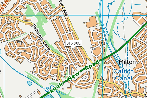 ST6 8XQ map - OS VectorMap District (Ordnance Survey)