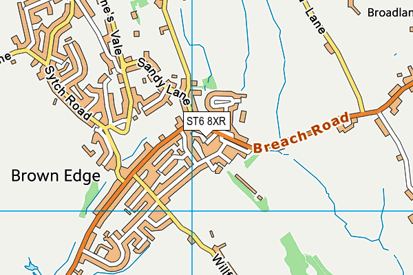 ST6 8XR map - OS VectorMap District (Ordnance Survey)