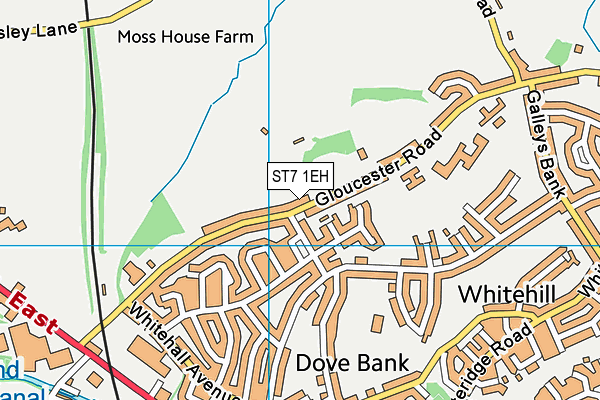 Bluebell School Ltd map (ST7 1EH) - OS VectorMap District (Ordnance Survey)