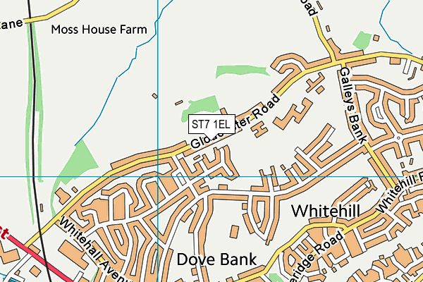 The Kidsgrove Secondary School (Gloucester Road Pitches) map (ST7 1EL) - OS VectorMap District (Ordnance Survey)