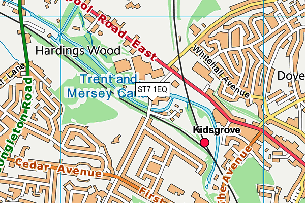 ST7 1EQ map - OS VectorMap District (Ordnance Survey)