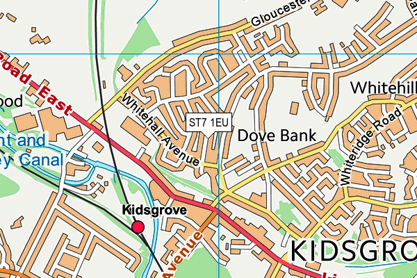 ST7 1EU map - OS VectorMap District (Ordnance Survey)