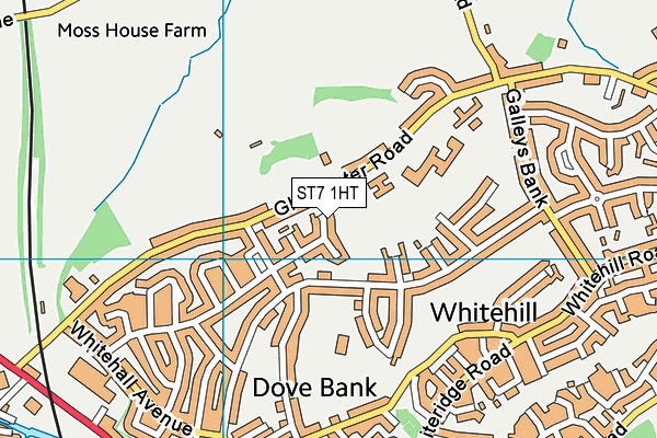 ST7 1HT map - OS VectorMap District (Ordnance Survey)