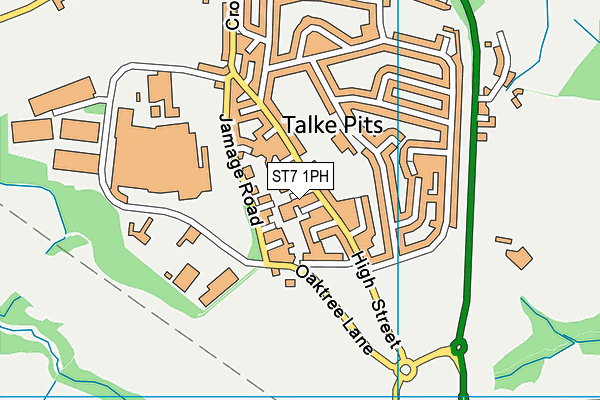 ST7 1PH map - OS VectorMap District (Ordnance Survey)