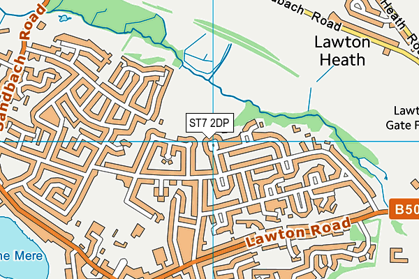 Wood Park  map (ST7 2DP) - OS VectorMap District (Ordnance Survey)