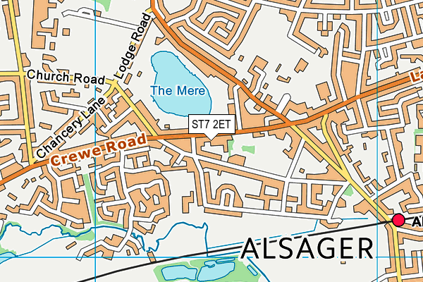 Map of ALSAGER DELIGHTS TAKEOUT LTD at district scale