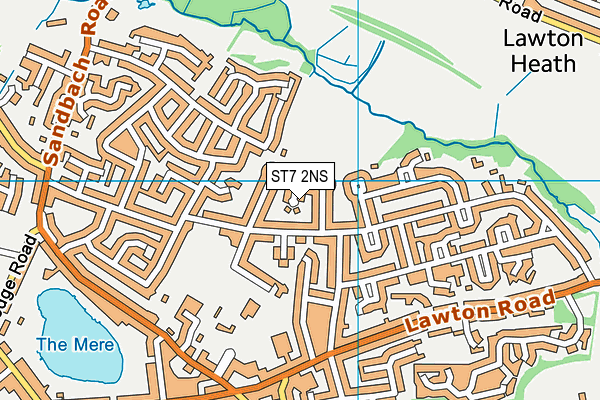 ST7 2NS map - OS VectorMap District (Ordnance Survey)