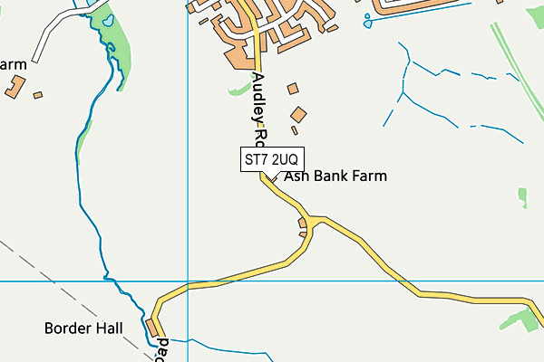 ST7 2UQ map - OS VectorMap District (Ordnance Survey)