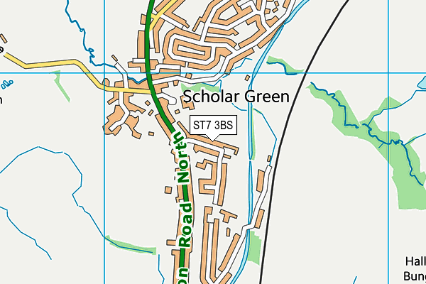 Portland Drive map (ST7 3BS) - OS VectorMap District (Ordnance Survey)