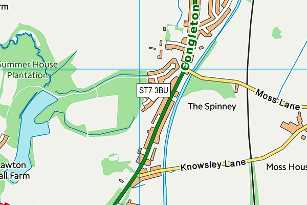 ST7 3BU map - OS VectorMap District (Ordnance Survey)