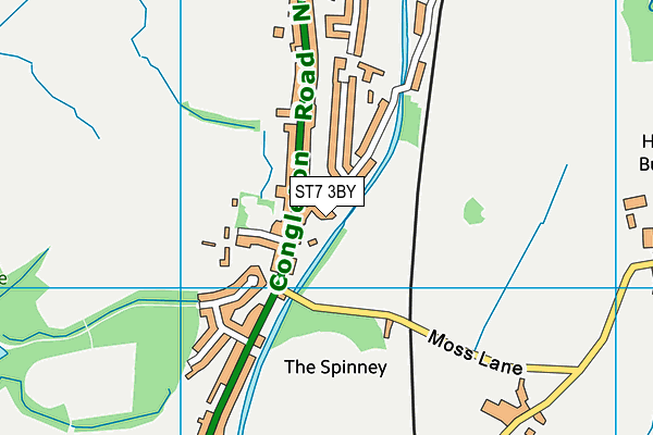 ST7 3BY map - OS VectorMap District (Ordnance Survey)