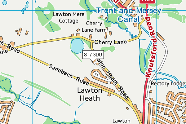 ST7 3DU map - OS VectorMap District (Ordnance Survey)