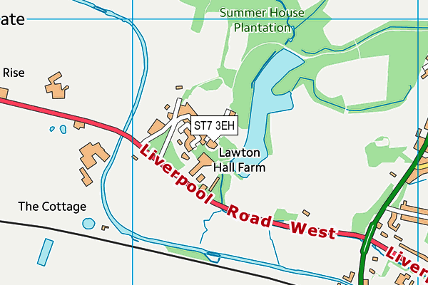 ST7 3EH map - OS VectorMap District (Ordnance Survey)