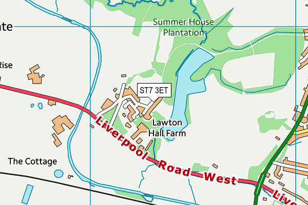 ST7 3ET map - OS VectorMap District (Ordnance Survey)